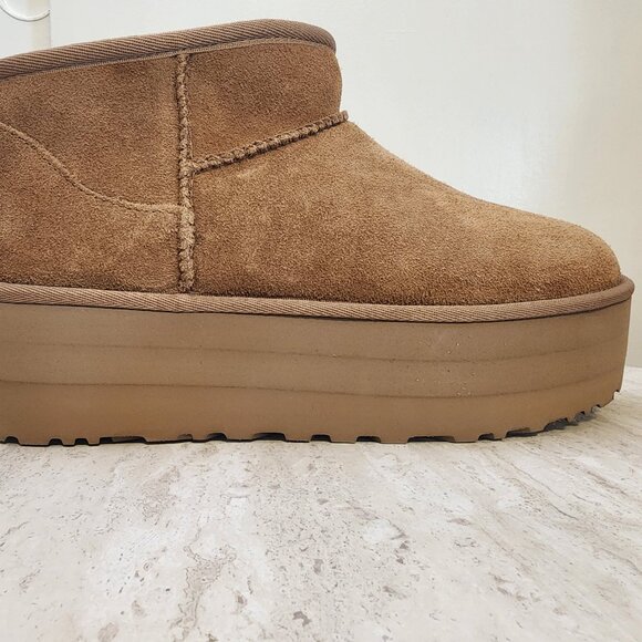 UGG Womens Classic Ultra Mini Pla Chestnut 10M - A034 - Picture 6 of 11